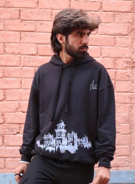 Oversized Black Fleece Hoodie for Men & Women